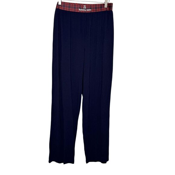 Tommy John Lounge Pants Mens Large Blue Plaid Waist Modal Stretch Pajama Bottoms - Picture 1 of 5
